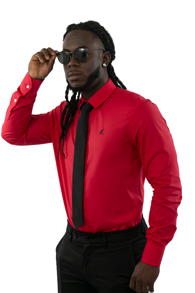 Camisa hot sale slim vermelha