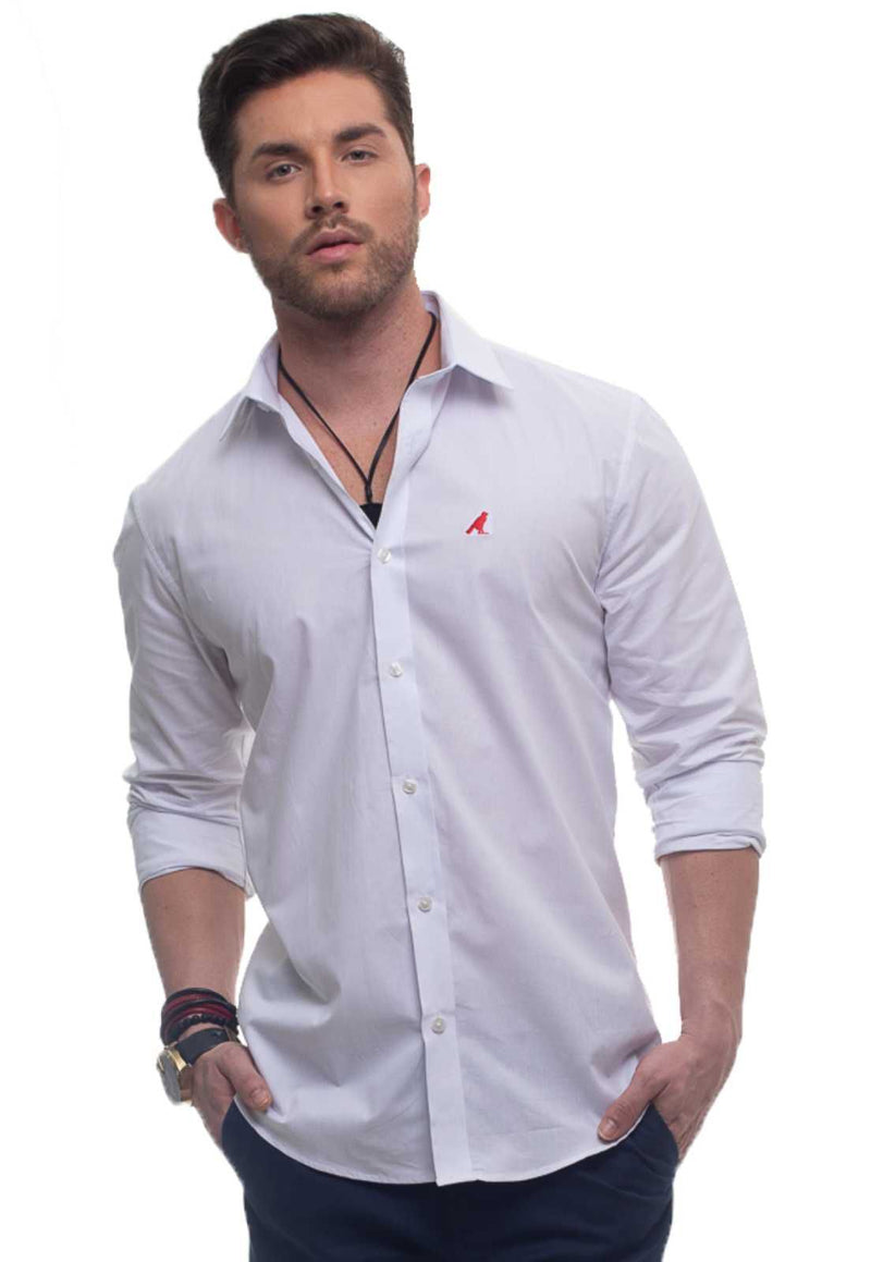 Camisa Social Slim Masculina Branco