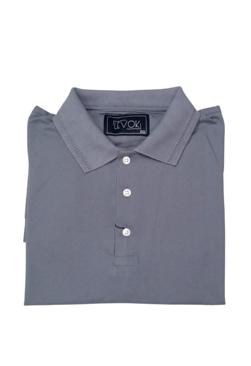 Camisa Gola Polo Cinza Escuro Tradicional