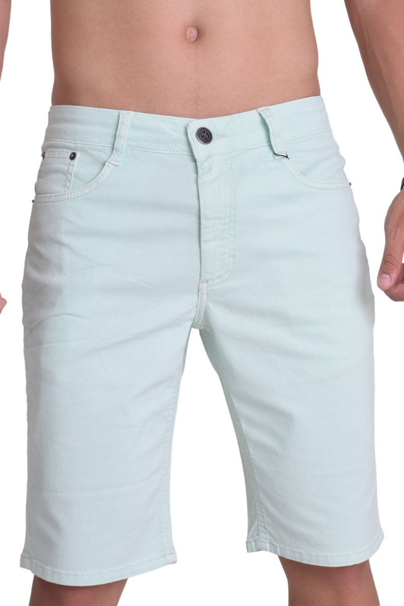 Bermuda Jeans Verde Água Masculina